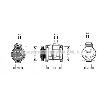 Compresseur, climatisation AVA QUALITY COOLING CRAK064