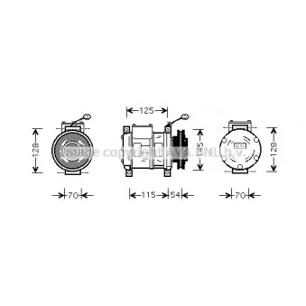 Compresseur, climatisation AVA QUALITY COOLING CRAK074