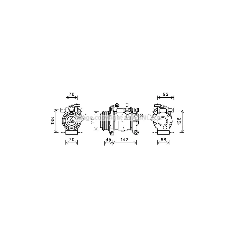 Compresseur, climatisation AVA QUALITY COOLING CRAK128