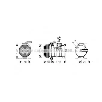 Compresseur, climatisation AVA QUALITY COOLING CRAK129