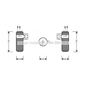 Filtre déshydratant, climatisation AVA QUALITY COOLING CRD052