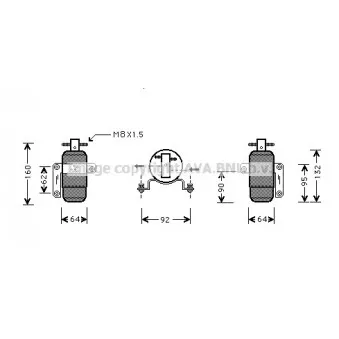 Filtre déshydratant, climatisation AVA QUALITY COOLING CRD059
