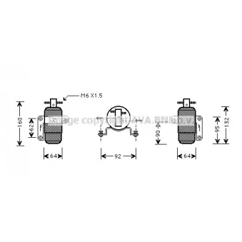 Filtre déshydratant, climatisation AVA QUALITY COOLING CRD060