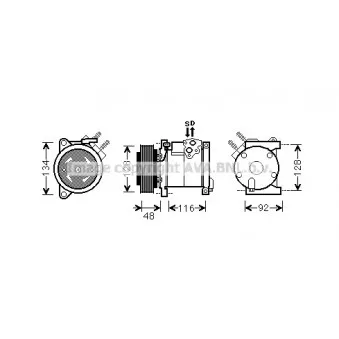 Compresseur, climatisation AVA QUALITY COOLING CRK102