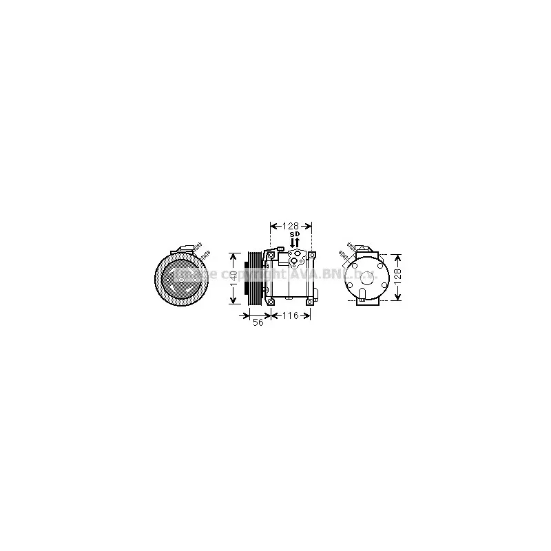 Compresseur, climatisation AVA QUALITY COOLING CRK108