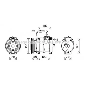 Compresseur, climatisation AVA QUALITY COOLING CRK117