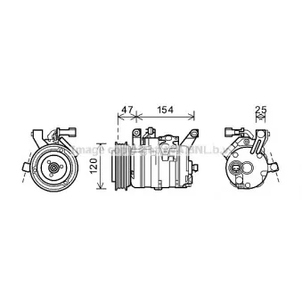 Compresseur, climatisation AVA QUALITY COOLING CRK120