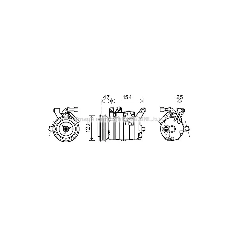 Compresseur, climatisation AVA QUALITY COOLING CRK120