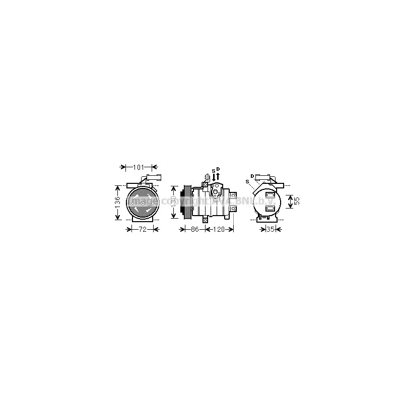 Compresseur, climatisation AVA QUALITY COOLING CRK132