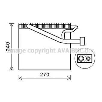 Evaporateur climatisation AVA QUALITY COOLING CRV125
