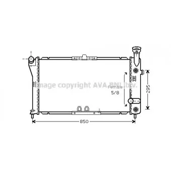 Radiateur, refroidissement du moteur AVA QUALITY COOLING CT2032