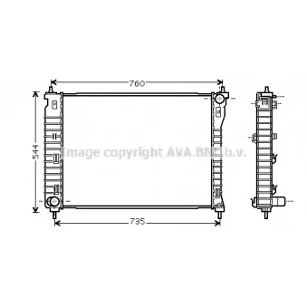 Radiateur, refroidissement du moteur AVA QUALITY COOLING