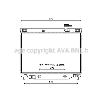 Radiateur, refroidissement du moteur AVA QUALITY COOLING CT2040