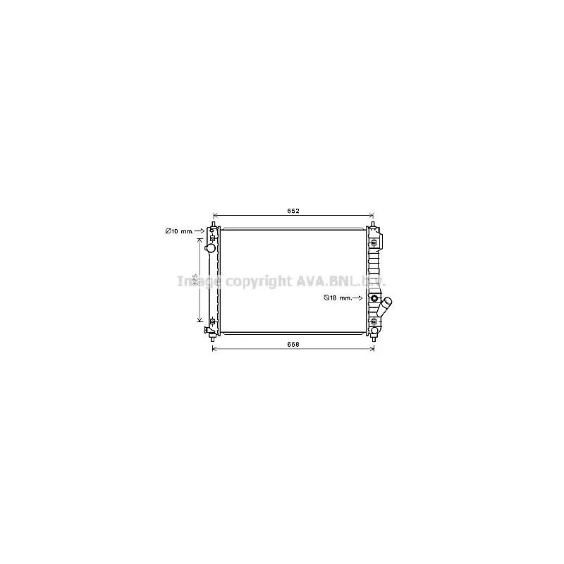 Radiateur, refroidissement du moteur AVA QUALITY COOLING CT2049