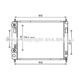 Radiateur, refroidissement du moteur AVA QUALITY COOLING