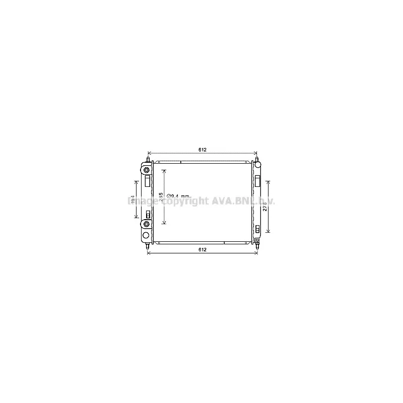 Radiateur, refroidissement du moteur AVA QUALITY COOLING CT2053