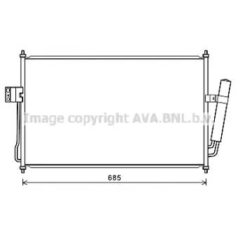 Condenseur, climatisation AVA QUALITY COOLING CT5057D
