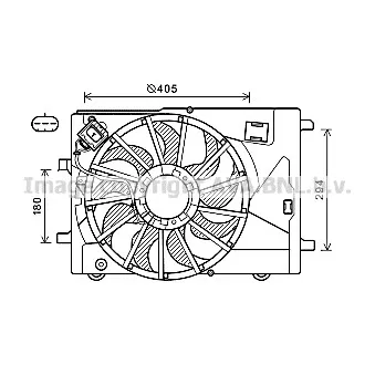 Ventilateur, refroidissement du moteur AVA QUALITY COOLING CT7502