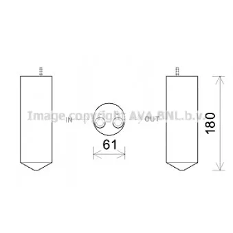 Filtre déshydratant, climatisation AVA QUALITY COOLING CTD050