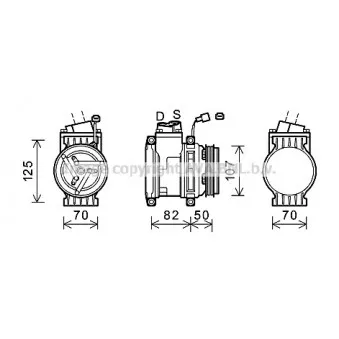 Compresseur, climatisation AVA QUALITY COOLING CTK041