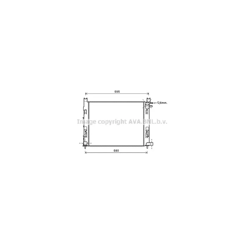 Radiateur, refroidissement du moteur AVA QUALITY COOLING DA2007