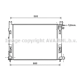 Radiateur, refroidissement du moteur AVA QUALITY COOLING DA2008