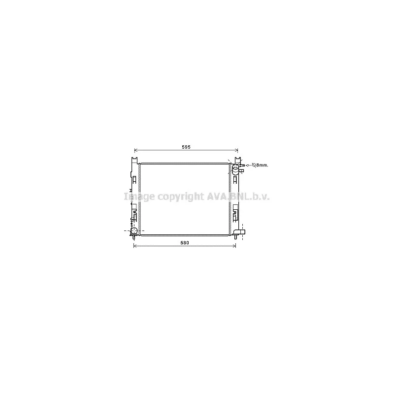 Radiateur, refroidissement du moteur AVA QUALITY COOLING DA2008