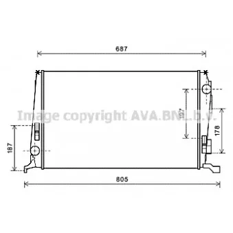 Radiateur, refroidissement du moteur AVA QUALITY COOLING