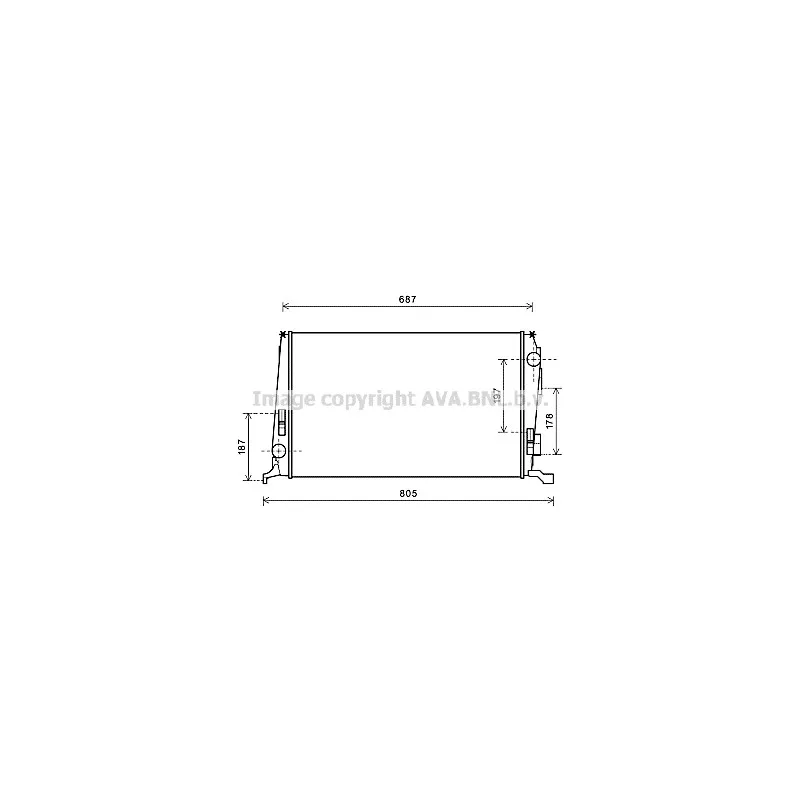 Radiateur, refroidissement du moteur AVA QUALITY COOLING DAA2005