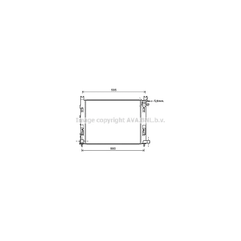 Radiateur, refroidissement du moteur AVA QUALITY COOLING DAA2008