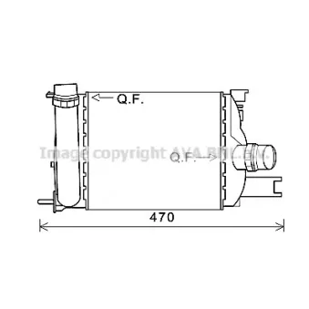 Intercooler, échangeur AVA QUALITY COOLING DAA4013