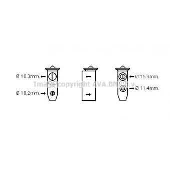 Détendeur, climatisation AVA QUALITY COOLING DN1358