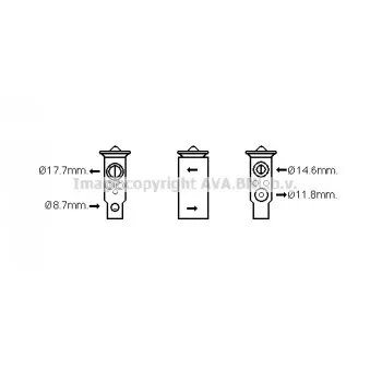 Détendeur, climatisation AVA QUALITY COOLING DN1380