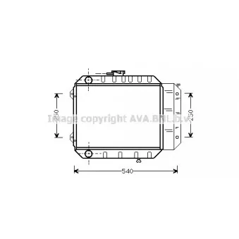 Radiateur, refroidissement du moteur AVA QUALITY COOLING DN2008