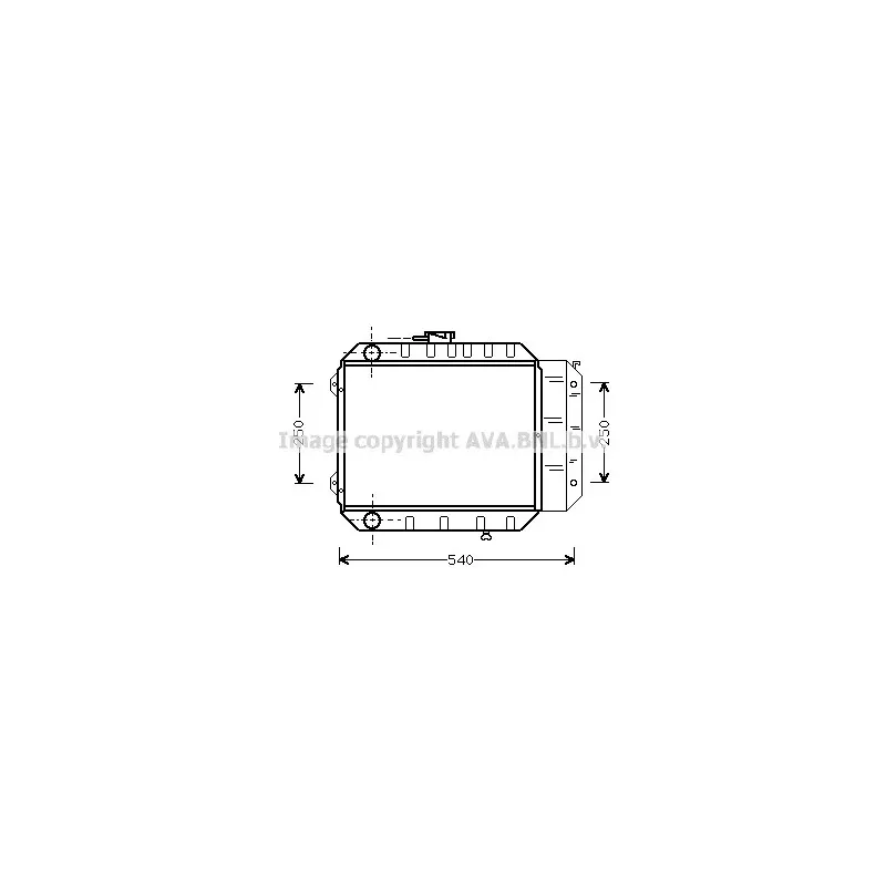 Radiateur, refroidissement du moteur AVA QUALITY COOLING DN2008
