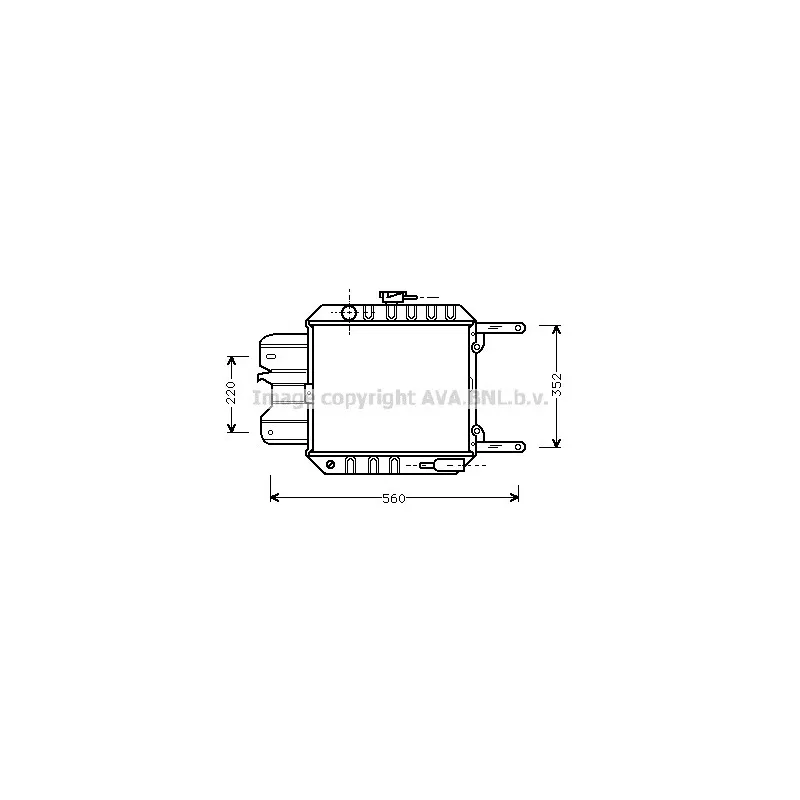 Radiateur, refroidissement du moteur AVA QUALITY COOLING DN2012