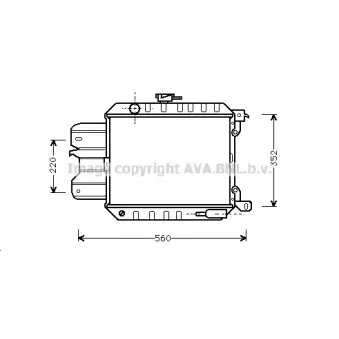 Radiateur, refroidissement du moteur AVA QUALITY COOLING