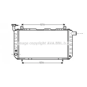 Radiateur, refroidissement du moteur AVA QUALITY COOLING DN2017