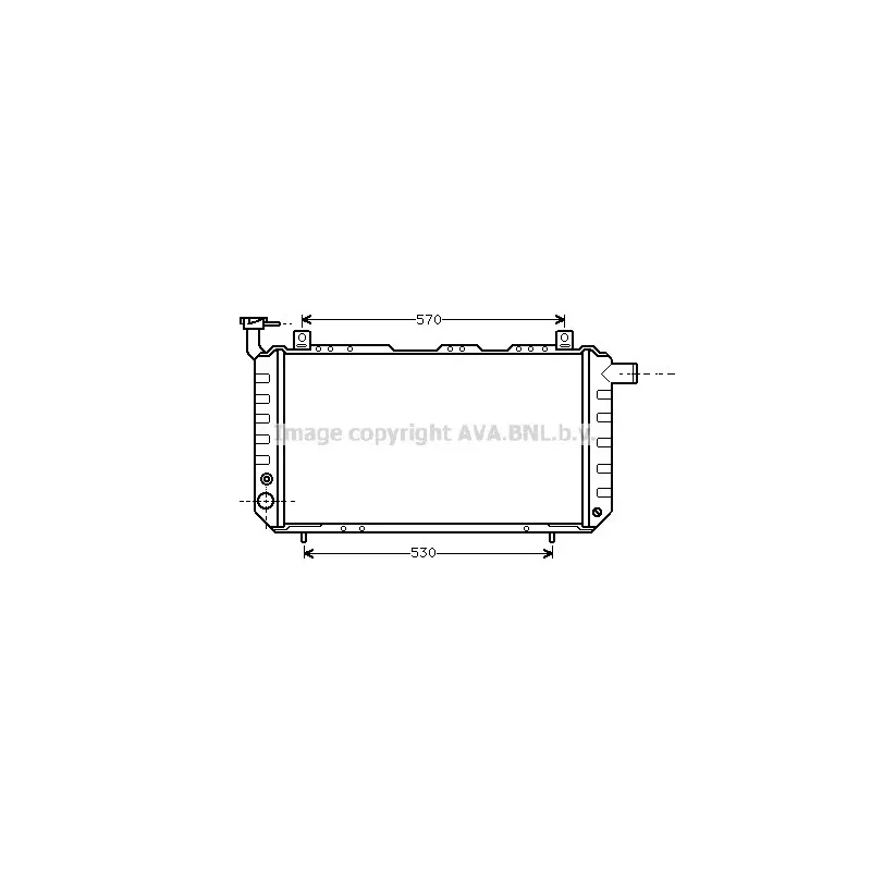 Radiateur, refroidissement du moteur AVA QUALITY COOLING DN2017