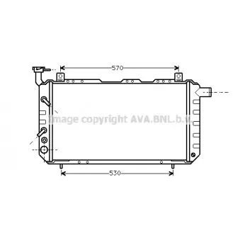 Radiateur, refroidissement du moteur AVA QUALITY COOLING DN2023