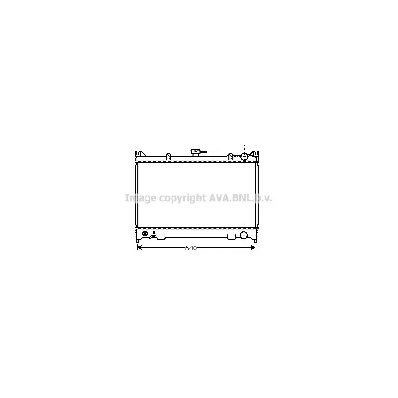 Radiateur, refroidissement du moteur AVA QUALITY COOLING DN2024