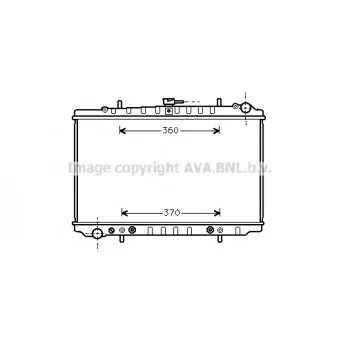 Radiateur, refroidissement du moteur AVA QUALITY COOLING DN2034