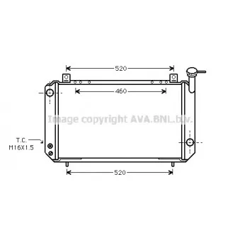 Radiateur, refroidissement du moteur AVA QUALITY COOLING DN2047