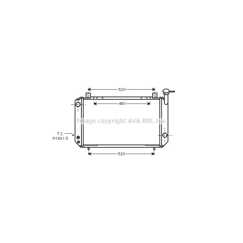 Radiateur, refroidissement du moteur AVA QUALITY COOLING DN2047