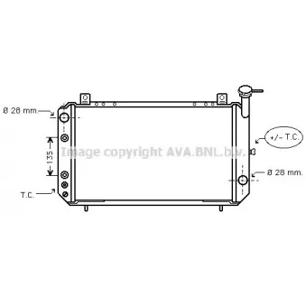 Radiateur, refroidissement du moteur AVA QUALITY COOLING