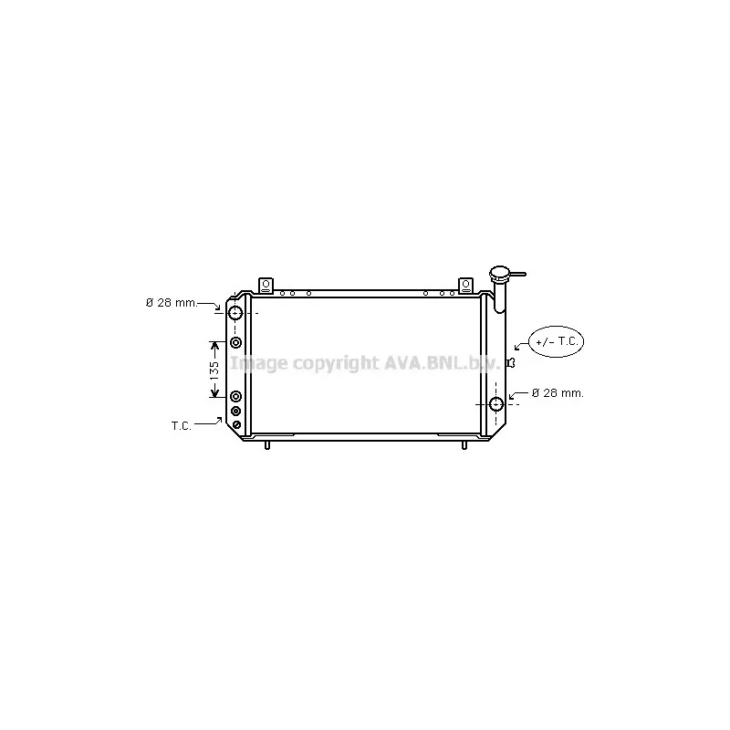 Radiateur, refroidissement du moteur AVA QUALITY COOLING DN2050