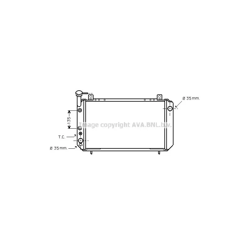 Radiateur, refroidissement du moteur AVA QUALITY COOLING DN2051