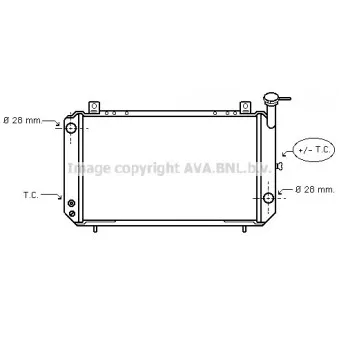 Radiateur, refroidissement du moteur AVA QUALITY COOLING DN2052