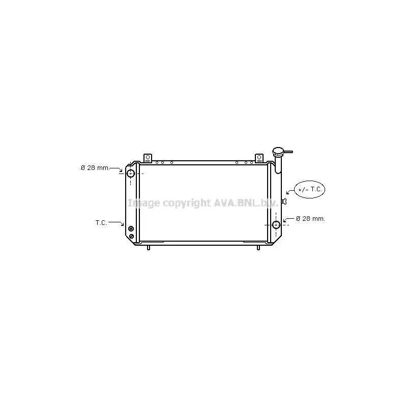 Radiateur, refroidissement du moteur AVA QUALITY COOLING DN2052