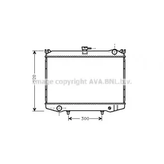Radiateur, refroidissement du moteur AVA QUALITY COOLING DN2075